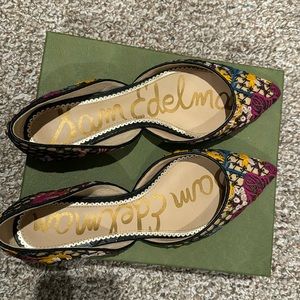 Sam Edelman Rodney embroidery style shoes 9 1/2